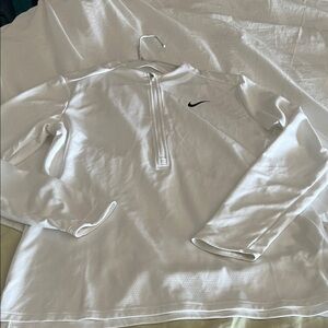 Nike White Long Sleeve Top with Zipper